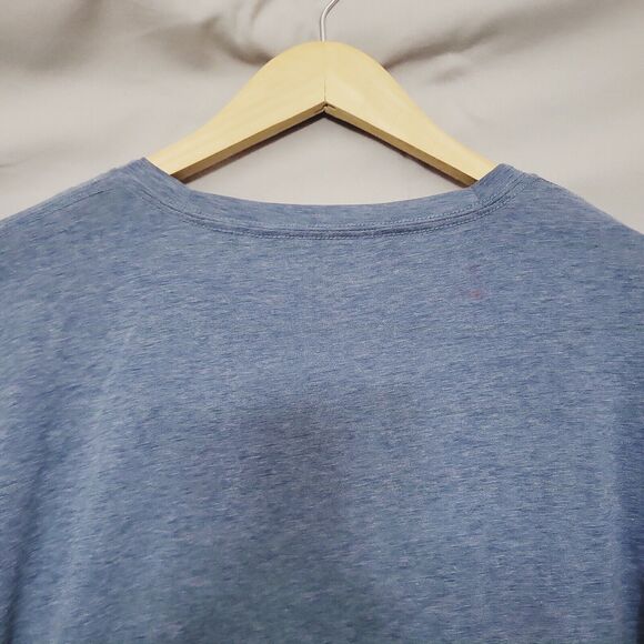 Travis Mathew The Crew Long Sleeve Shirt Stretch Heather‎ Blue Golf Mens XXL - Picture 6 of 9